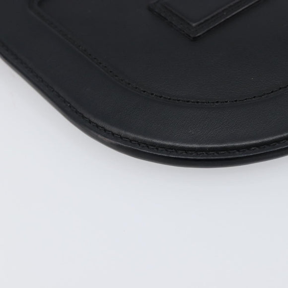 FENDI Shoulder Bag Leather Black Auth 199918A