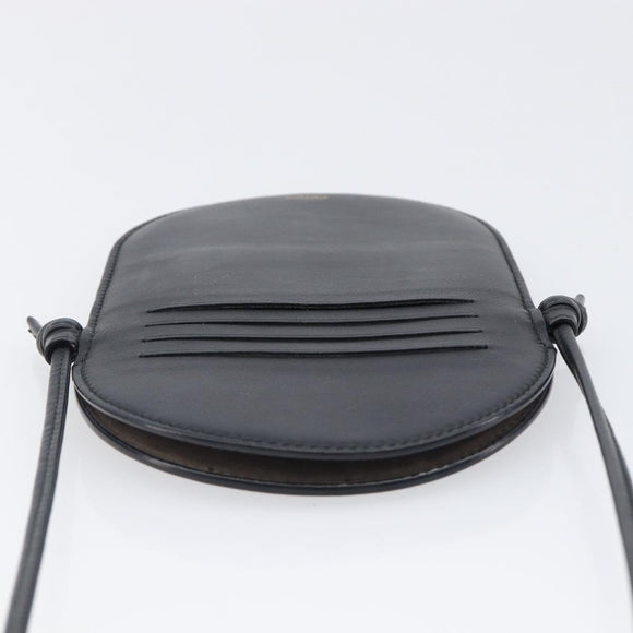 FENDI Shoulder Bag Leather Black Auth 199918A