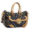 LOUIS VUITTON Monogram Multicolor Rita Tote Bag Black M40126 LV Auth 199920V-1