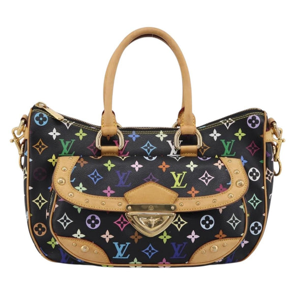 LOUIS VUITTON Monogram Multicolor Rita Tote Bag Black M40126 LV Auth 199920V