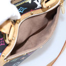 LOUIS VUITTON Monogram Multicolor Rita Tote Bag Black M40126 LV Auth 199920V-26