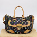 LOUIS VUITTON Monogram Multicolor Rita Tote Bag Black M40126 LV Auth 199920V-12