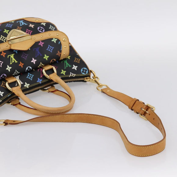 LOUIS VUITTON Monogram Multicolor Rita Tote Bag Black M40126 LV Auth 199920V