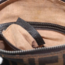 FENDI Zucca Canvas Celeria Shoulder Bag Black Brown Auth 199921A-11