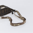 FENDI Zucca Canvas Celeria Shoulder Bag Black Brown Auth 199921A-7