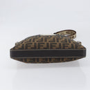FENDI Zucca Canvas Celeria Shoulder Bag Black Brown Auth 199921A-5