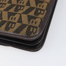 BALLY Shoulder Bag Canvas Gold Brown Auth 199922A-17