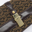 BALLY Shoulder Bag Canvas Gold Brown Auth 199922A-9