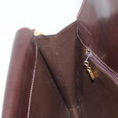 BALLY Shoulder Bag Canvas Gold Brown Auth 199922A-20