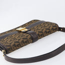 BALLY Shoulder Bag Canvas Gold Brown Auth 199922A-6