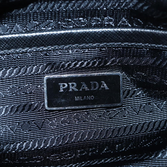 PRADA Shoulder Bag Nylon Black Silver Auth 199923SAM