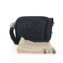 GUCCI Soho Shoulder Bag Leather Black Gold 308364 Auth 199930SAV-12