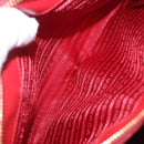 PRADA Galleria Hand Bag Saffiano leather 2way Red Gold Auth 199932V-27