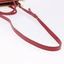 PRADA Galleria Hand Bag Saffiano leather 2way Red Gold Auth 199932V-8