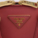 PRADA Galleria Hand Bag Saffiano 2way Pink Gold Auth 199933V-18