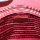 PRADA Galleria Hand Bag Saffiano 2way Pink Gold Auth 199933V-20