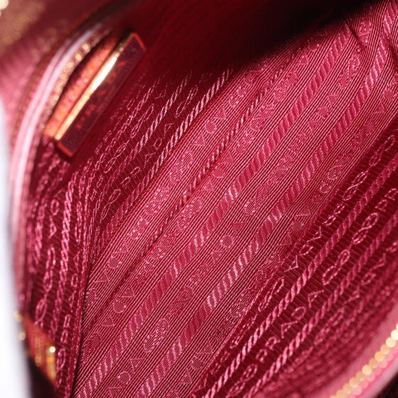 PRADA Galleria Hand Bag Saffiano 2way Pink Gold Auth 199933V