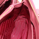 PRADA Galleria Hand Bag Saffiano 2way Pink Gold Auth 199933V-25