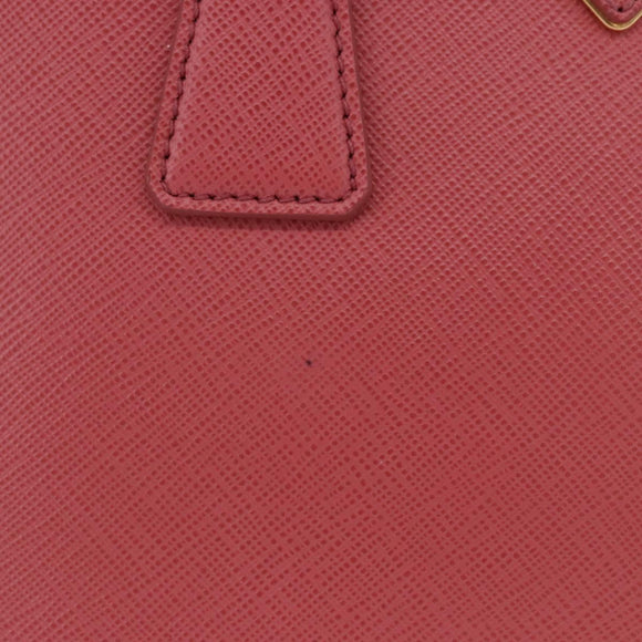 PRADA Galleria Hand Bag Saffiano 2way Pink Gold Auth 199933V