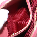 PRADA Galleria Hand Bag Saffiano 2way Pink Gold Auth 199933V-30