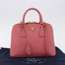 PRADA Galleria Hand Bag Saffiano 2way Pink Gold Auth 199933V-33