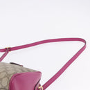 GUCCI GG Supreme Hand Bag PVC 2way Beige Gold 409529 Auth 199935A-10