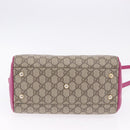 GUCCI GG Supreme Hand Bag PVC 2way Beige Gold 409529 Auth 199935A-11
