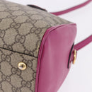 GUCCI GG Supreme Hand Bag PVC 2way Beige Gold 409529 Auth 199935A-13