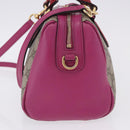 GUCCI GG Supreme Hand Bag PVC 2way Beige Gold 409529 Auth 199935A-4