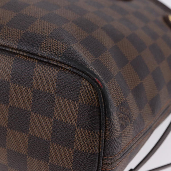 LOUIS VUITTON Damier Ebene Neverfull PM Tote Bag N51109 LV Auth 199936A