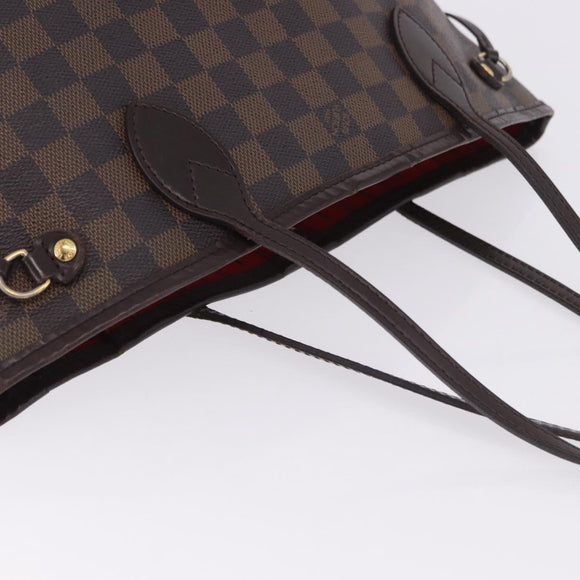 LOUIS VUITTON Damier Ebene Neverfull PM Tote Bag N51109 LV Auth 199936A