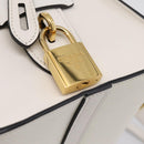PRADA Galleria Esplanade Hand Bag Saffiano 2way White Gold Auth 199939M-20