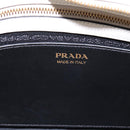 PRADA Galleria Esplanade Hand Bag Saffiano 2way White Gold Auth 199939M-25