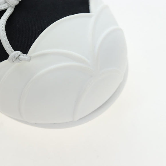 Miu Miu Ballet Shoes Canvas 36.5 Black White Auth 199940M