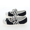 Miu Miu Ballet Shoes Canvas 36.5 Black White Auth 199940M-4