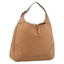 HERMES Trim 38 Shoulder Bag Leather Beige Gold Auth 199943A-1