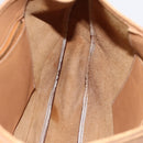 HERMES Trim 38 Shoulder Bag Leather Beige Gold Auth 199943A-15