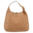 HERMES Trim 38 Shoulder Bag Leather Beige Gold Auth 199943A-3