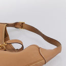 HERMES Trim 38 Shoulder Bag Leather Beige Gold Auth 199943A-8