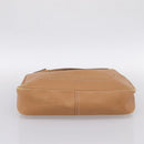 HERMES Trim 38 Shoulder Bag Leather Beige Gold Auth 199943A-9