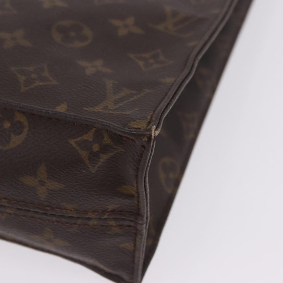 LOUIS VUITTON Monogram Sac Plat Hand Bag M51140 LV Auth 199944