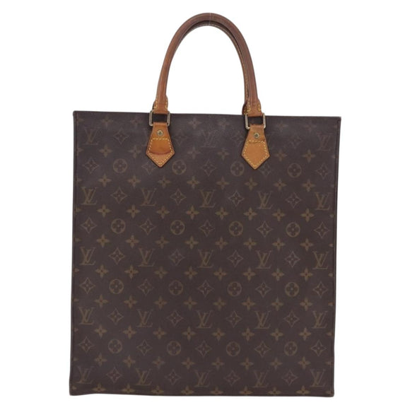 LOUIS VUITTON Monogram Sac Plat Hand Bag M51140 LV Auth 199944