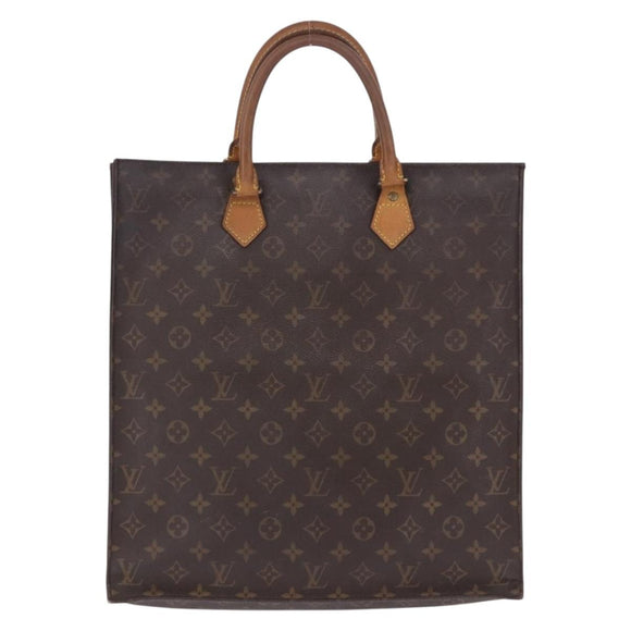 LOUIS VUITTON Monogram Sac Plat Hand Bag M51140 LV Auth 199944