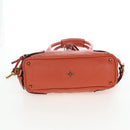Chloe Paddington Tote Bag Leather Orange Gold Silver Auth 199949V-5