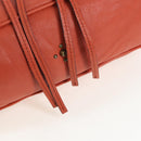 Chloe Paddington Tote Bag Leather Orange Gold Silver Auth 199949V-20