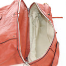 Chloe Paddington Tote Bag Leather Orange Gold Silver Auth 199949V-21