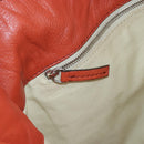 Chloe Paddington Tote Bag Leather Orange Gold Silver Auth 199949V-28