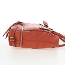 Chloe Paddington Tote Bag Leather Orange Gold Silver Auth 199949V-4
