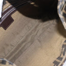 FENDI Zucca Canvas Mamma Baguette Shoulder Bag Black Brown Auth 199953A-11