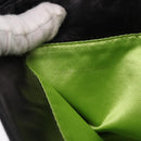 FENDI Mamma Baguette Shoulder Bag Leather Black Silver Auth 199954A-11